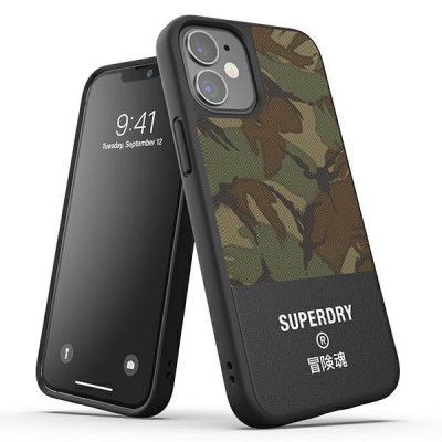 SuperDry Molded Canvas Skal iPhone 12 Mini - Camo Svart