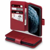 Terrapin | Äkta Läder Plånboksfodral iPhone 12 Mini - Röd