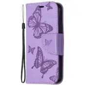 Trolsk Imprint Butterflies Wallet (iPhone 12 mini) - Lila
