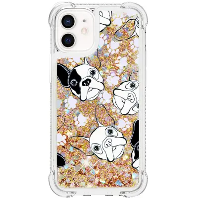Trolsk Liquid Glitter Case - Dogs (iPhone 12 mini)