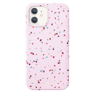 Uniq Coehl Terrazzo Mobilskal iPhone 12 Mini - Rosa