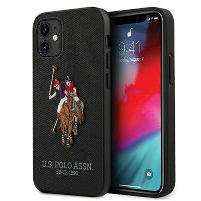 US Polo Embroidery Collection Skal iPhone 12 mini - Svart