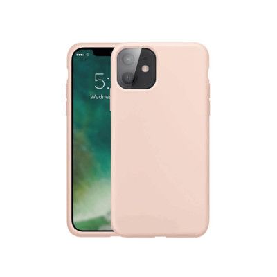 XQISIT Silikom Antibakteriell Skal till iPhone 12 mini rose