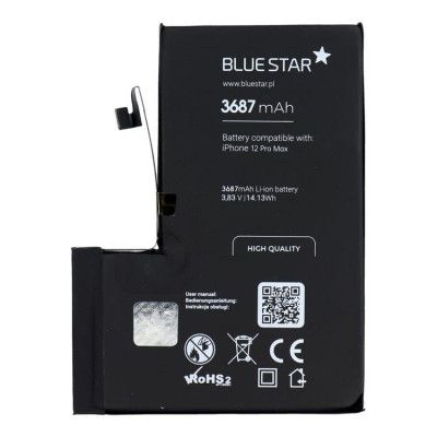 Blue Star iPhone 12 Pro Max Batteri HQ 3687 mAh