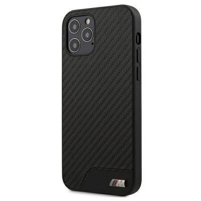 BMW Case M Collection iPhone 12 Pro Max skal PU Carbon Svart
