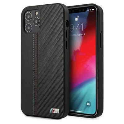 BMW Case M PU Carbon iPhone 12 Pro Max skal Svart