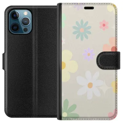 Plånboksfodral till Apple iPhone 12 Pro Max med fejdande blommor