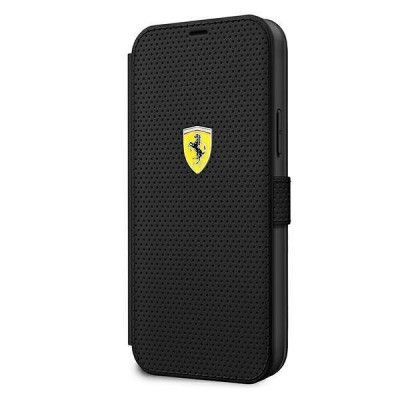 Ferrari Plånboksfodral iPhone 12 Pro Max On Track Perforated - Svart