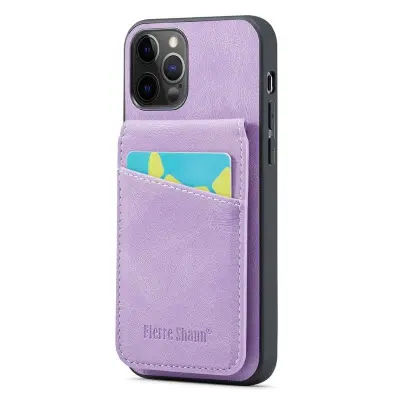 FIERRE SHANN för iPhone 12 Pro Max Fodral - KonstLäder - Lila