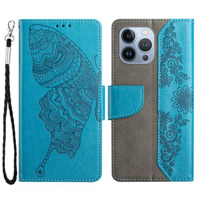 Fjärilar iPhone 12 Pro Max Plånboksfodral - Blå