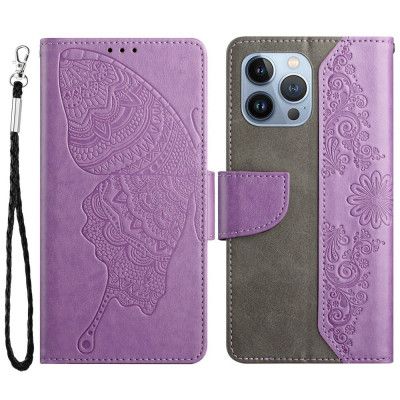 Fjärilar iPhone 12 Pro Max Plånboksfodral - Lila
