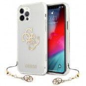 Guess iPhone 12 Pro Max Skal 4G Gold Charms Collection - Transparent