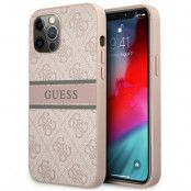 Guess iPhone 12 Pro Max Skal 4G Stripe - Rosa