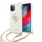 Guess iPhone 12 Pro Max Skal Gold Chain Collection - Vit
