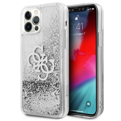Guess iPhone 12 Pro Max Skal Liquid Glitter - Silver