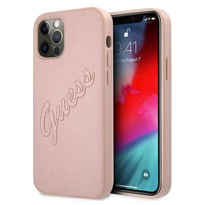 Guess iPhone 12 Pro Max Skal Saffiano Vintage - Rosa