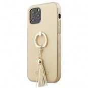 Guess iPhone 12 Pro Max Skal Saffiano med ring stand - Beige