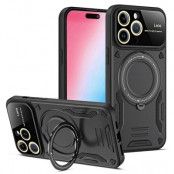 iPhone 12 Pro Max Mobilskal Magsafe Ringhållare Kickstand - Svart