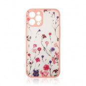 iPhone 12 Pro Max Skal Flower Design - Rosa