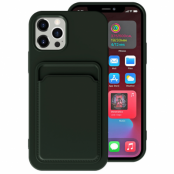 iPhone 12 Pro Max Skal med Kortfack - Grön