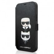 Karl Lagerfeld Fodral iPhone 12 Pro Max Saffiano Karl & Choupette - Svart