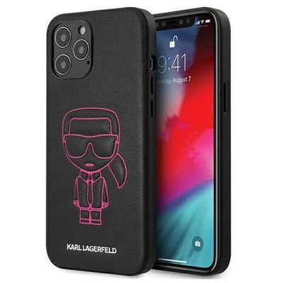 Karl Lagerfeld iPhone 12 Pro Max Skal Karl Ikonik OutLinje Rosa