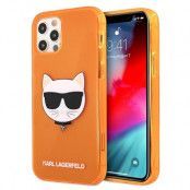 Karl Lagerfeld iPhone 12 Pro Max Skal Glitter - Orange