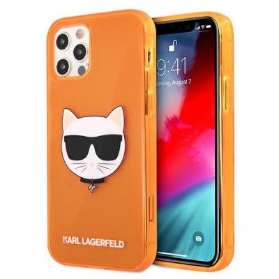 Karl Lagerfeld iPhone 12 Pro Max Skal Glitter - Orange