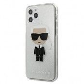 Karl Lagerfeld iPhone 12 Pro Max Skal Glitter Ikonik Karl - Silver