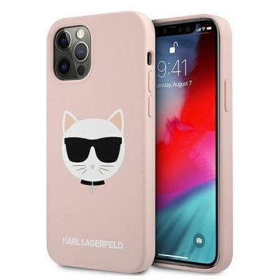 Karl Lagerfeld iPhone 12 Pro Max Skal Silikon Choupette - Ljus Rosa