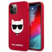 Karl Lagerfeld iPhone 12 Pro Max Skal Silikon Choupette - Röd