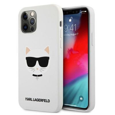 Karl Lagerfeld iPhone 12 Pro Max Skal Silikon Choupette - Vit