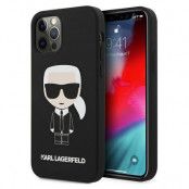 Karl Lagerfeld iPhone 12 Pro Max Skal Silikon Iconic - Svart