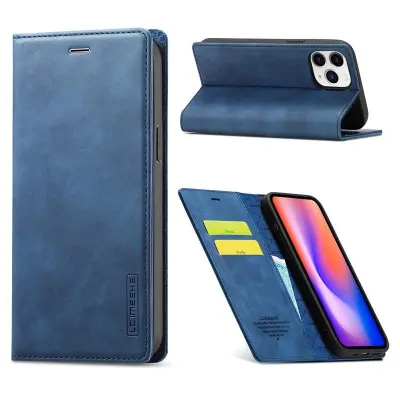 LC.IMEEKE iPhone 12 Pro Max Mobilskal KonstLäder - Blå