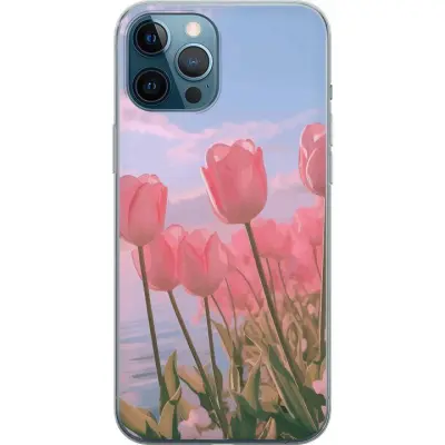 Mobilskal till Apple iPhone 12 Pro Max med Rosa Tulpaner