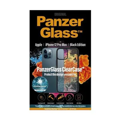 PanzerGlass iPhone 12 Pro Max Mobilskal Antibacterial - Svart