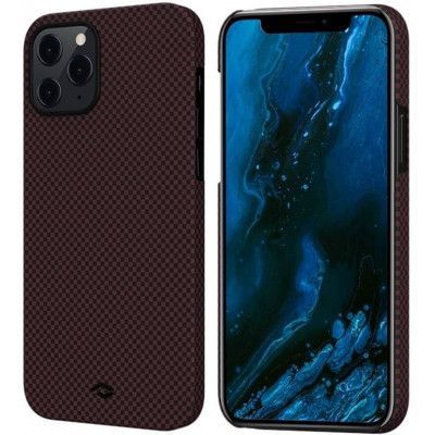 Pitaka MagEZ Plain Case (iPhone 12 Pro Max) - Svart/röd