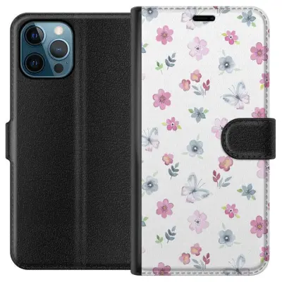 Plånboksfodral till Apple iPhone 12 Pro Max med Blommor och fjärillar