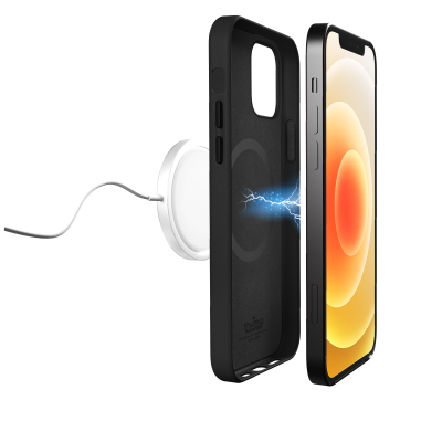 Puro Magsafe SkyMag Läder Skal iPhone 12 Pro Max - Svart