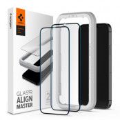 SPIGEN ALM FC 2-Pack Härdat Glas iPhone 12 Pro Max - Svart
