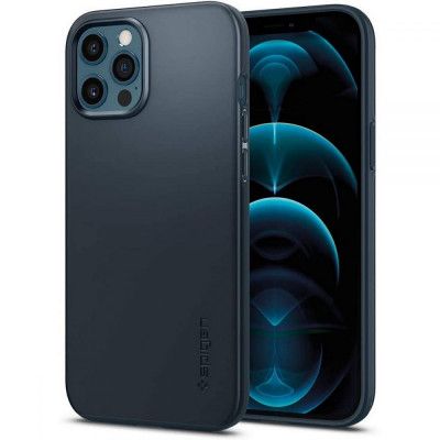 SPIGEN Thin Fit mobiliPhone 12 Pro Max Skal Metal Slate