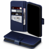 Terrapin | Äkta Läder Plånboksfodral iPhone 12 Pro Max - Blå