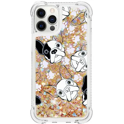 Trolsk Liquid Glitter Case - Dogs (iPhone 12 Pro Max)