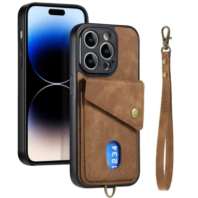 Trolsk Plånboksskal med Handrem (iPhone12 Pro Max) - Svart