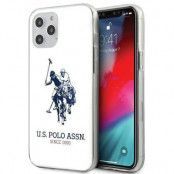 U.S. Polo Assn. Shiny iPhone 12 Pro Max Skal Stor Loga Vit