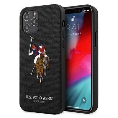 US Polo Embroidery Collection Skal iPhone 12 Pro Max - Svart