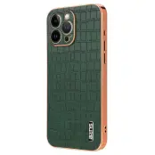 AZNS iPhone 12 Pro Fodral KonstLäder - Krokodilstruktur - Grön
