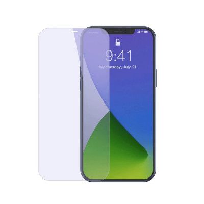 Baseus 2x 0,3 mm Anti-Blå ljus Härdat glas iPhone 12 & 12 Pro