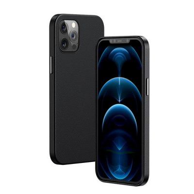 Baseus Magnetic Läder Magsafe Skal iPhone 12 Pro / 12 - Svart