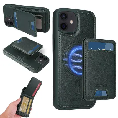 BETOPNICE iPhone 12 Pro Fodral KonstLäder - Grön